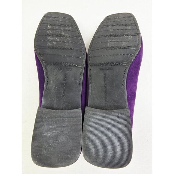 Stuart Weitzman Size 7M Women Purple Suede Leather Jeweled Slip On Loafers Spain - Picture 6 of 13